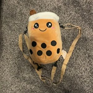 Plush boba backpack